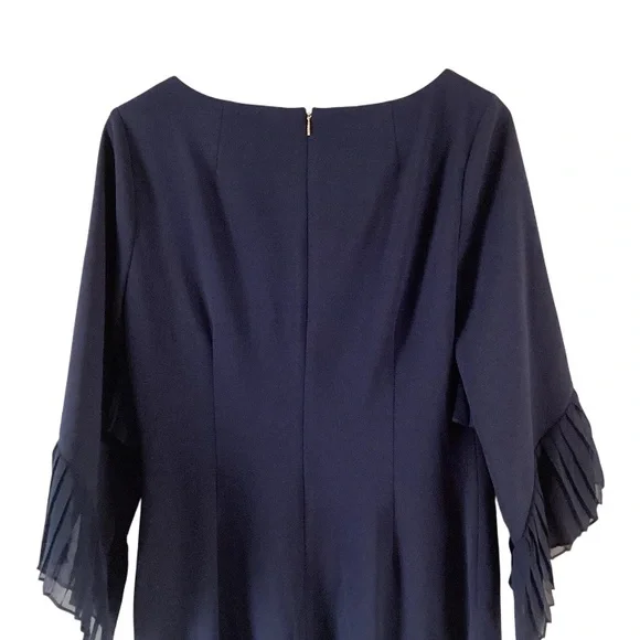 DKNY Pleated Bell Sleeve Sheath Dress 10 NWT - Picture 7 of 11